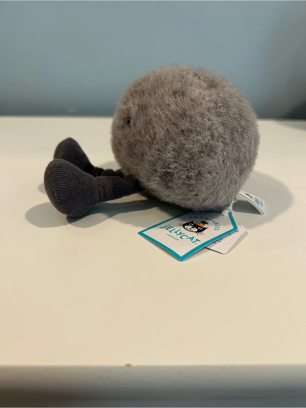 Jellycat Grey Fuzzy pebble